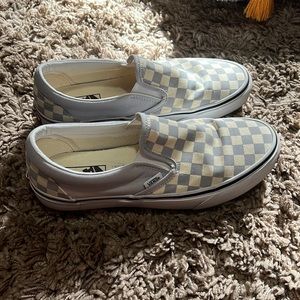 Blue checkered vans